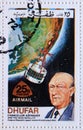 Postage stamp Dhufar, Oman, 1972, Astronomy Chancellor Adenauer Royalty Free Stock Photo