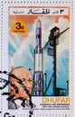 Postage stamp Dhufar, Oman, 1972, Astronomy Chancellor Adenauer