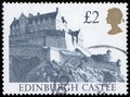 Postage Stamp - Edinburgh castle Royalty Free Stock Photo