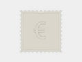 Postage stamp euro 3d Royalty Free Stock Photo