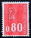 Postage stamp France, 1974, Marianne type Bequet 3 strips phosphorus