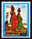 Postage stamp Fujairah, 1972, Oriental woman costume