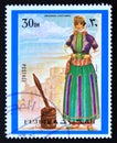 Postage stamp Fujairah, 1972, Oriental woman costume