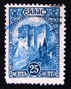 Postage stamp Greece, 1927. Simonopetra Monastery building