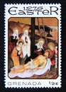 Postage stamp Grenada, 1976. Easter, painting Master of Okolicsno Royalty Free Stock Photo