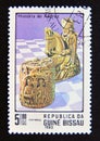 Postage stamp Guinea Bissau 1983. Chess figures pieces board Royalty Free Stock Photo