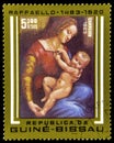 Guinea-Bissau Postage Stamp Depicting Artwork From Raffaello Royalty Free Stock Photo