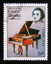 Postage stamp Guinea Bissau 1985. Piano F. Chopin Royalty Free Stock Photo