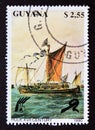 Postage stamp Guyana, 1990, Hulk 17th Century