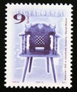 Postage stamp Hungary, 2000, Antique wooden 18th century chair from Dunapataj