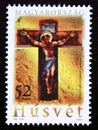 Postage stamp Hungary, 2006, Christ on the Cross, ErzsÃÂ©bet Udvardi Royalty Free Stock Photo