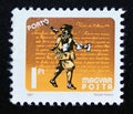 Postage stamp Hungary, 1987, Postage due Letter carrier