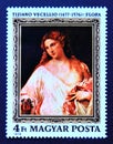 Postage stamp Hungary, 1976. Flora, painting Tiziano Vecellio