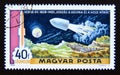 Postage stamp Hungary, 1969. Journey to the Moon by Jules Verne