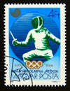 Postage stamp Hungary, Magyar, 1988. Fencing Olympic Games Seoul