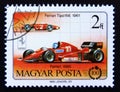 Postage stamp Hungary, Magyar, 1986. Ferrari Tipo 156 and Ferrari 1985