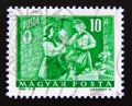 Postage stamp Hungary, Magyar 1964. Girl pioneer and woman letter carrier