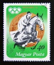 Postage stamp Hungary, Magyar, 1973. Gold Medalist Andras Balczo, Horse