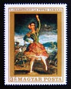 Postage stamp Hungary, Magyar, 1969. La Petra Camara painting by ThÃÂ©odore ChassÃÂ©riau