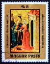 Postage stamp Hungary, Magyar, 1973. Visitation of Mary
