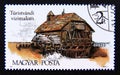 Postage stamp Hungary, Magyar, 1989. Water mill, TÃÂºristvÃÂ¡ndi