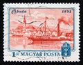 Postage stamp Hungary, 1972. View of Ãâbuda, 1872