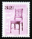 Postage stamp Hungary, 2003, Wooden chair with carved back, 19th century