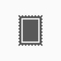 Postage stamp icon, stamp, letter, frame, photo Royalty Free Stock Photo