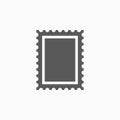 Postage stamp icon, stamp, letter, frame, photo