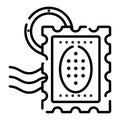 Postage stamp icon vector illustration Royalty Free Stock Photo