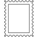 Postage stamp icon on white background. curly frame sign. flat style Royalty Free Stock Photo