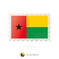 Postage stamp with the image of Guinea-Bissau flag