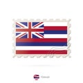 Postage stamp with the image of Hawaii state flag Royalty Free Stock Photo