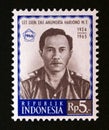 Postage stamp Indonesia 1966. Military Officer Harjono