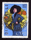 Postage stamp Italy, 1977, actor Dina Galli Royalty Free Stock Photo