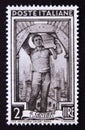 Postage stamp Italy, 1950, Bricklayer and Cathedral of Milan Lombardy