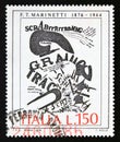 Postage stamp Italy, 1976, The Gunner`s Letter by Filippo Tommaso Marinetti