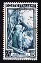 Postage stamp Italy, 1950, Hemp Worker, Abbey of Pomposa Emilia Romagna