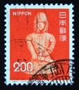 Postage stamp Japan 1966. Haniwa, Hollow Clay Sculpture of a Warrior