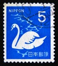 Postage stamp Japan 1971. Mute Swan Cygnus Olor