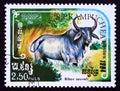 Postage stamp Kampuchea, Cambodia, 1984, Kouprey, Bos sauveli