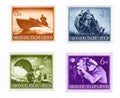 Postage stamp: kinds of troops of the Wehrmacht Royalty Free Stock Photo