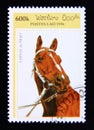 Postage stamp Laos 1996. Cold blooded Horse Equus ferus caballus