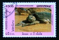 Postage stamp Laos, 1996. GalÃÂ¡pagos Green Turtle Chelonia agassizii