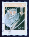 Postage stamp Laos, 1993, Spectral Tarsier, Tarsius spectrum Royalty Free Stock Photo