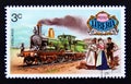 Postage stamp Liberia 1973. Old dutch steam locomotive