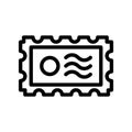 postage stamp line icon illustration vector graphic Royalty Free Stock Photo