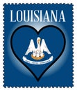 Love Louisiana Flag Postage Stamp