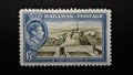 An old Bahama postage stamp. 6d.Fort Charl0tte.