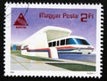 Postage stamp Magyar, Hungary, 1985, EXPO 1985, Japan, High speed railway